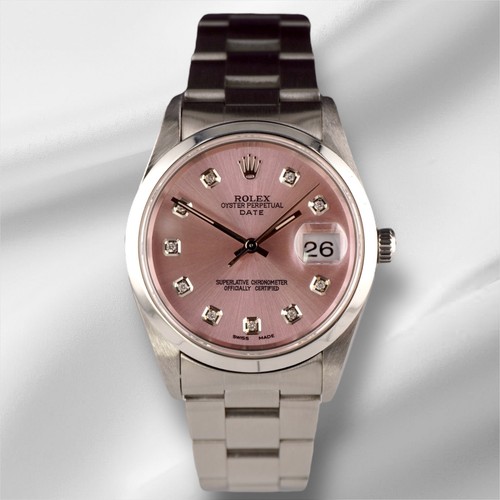 Rolex date 34mm ladies - 34mm, pink