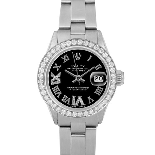 Rolex ladies datejust black - rolex,
