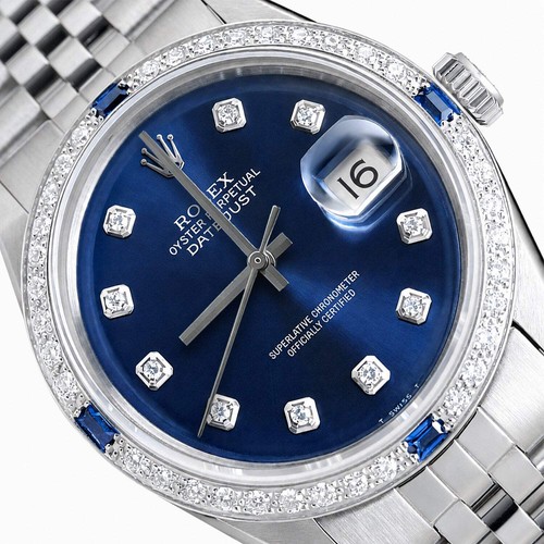 Rolex datejust 1603 36mm blue - datejust,